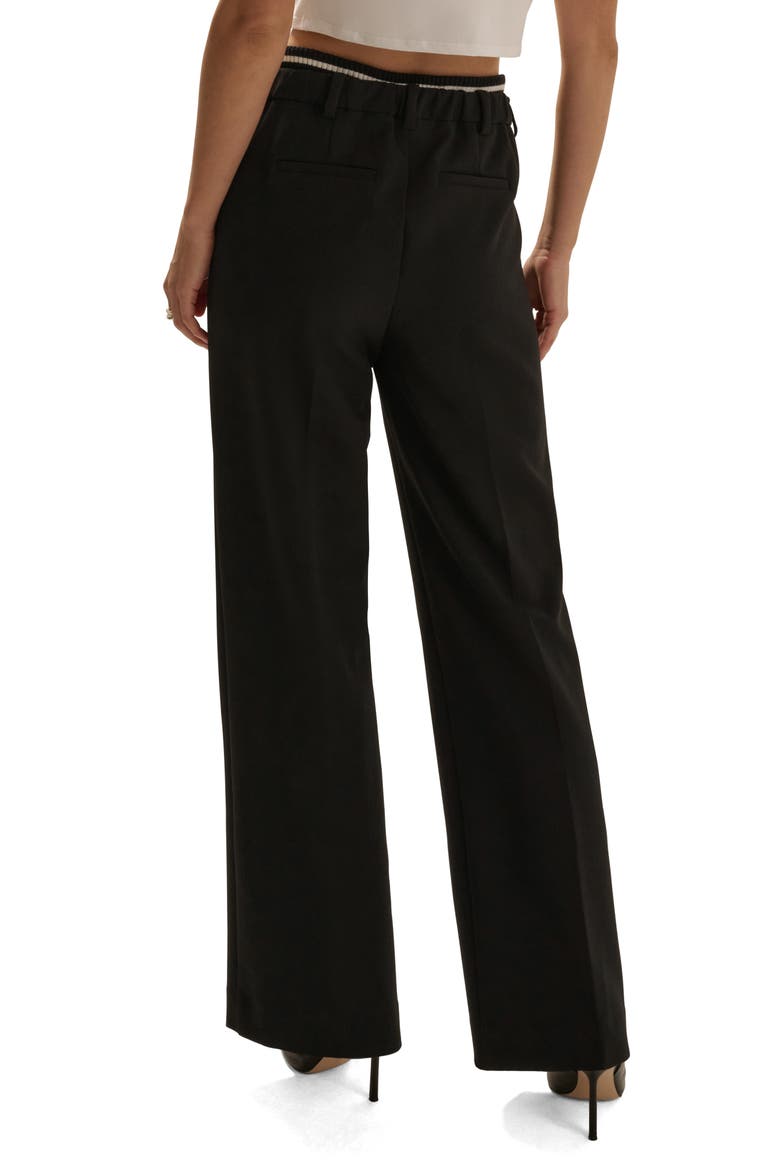 The Varsity Wide Leg Pants, Alternate, color, BLACK
