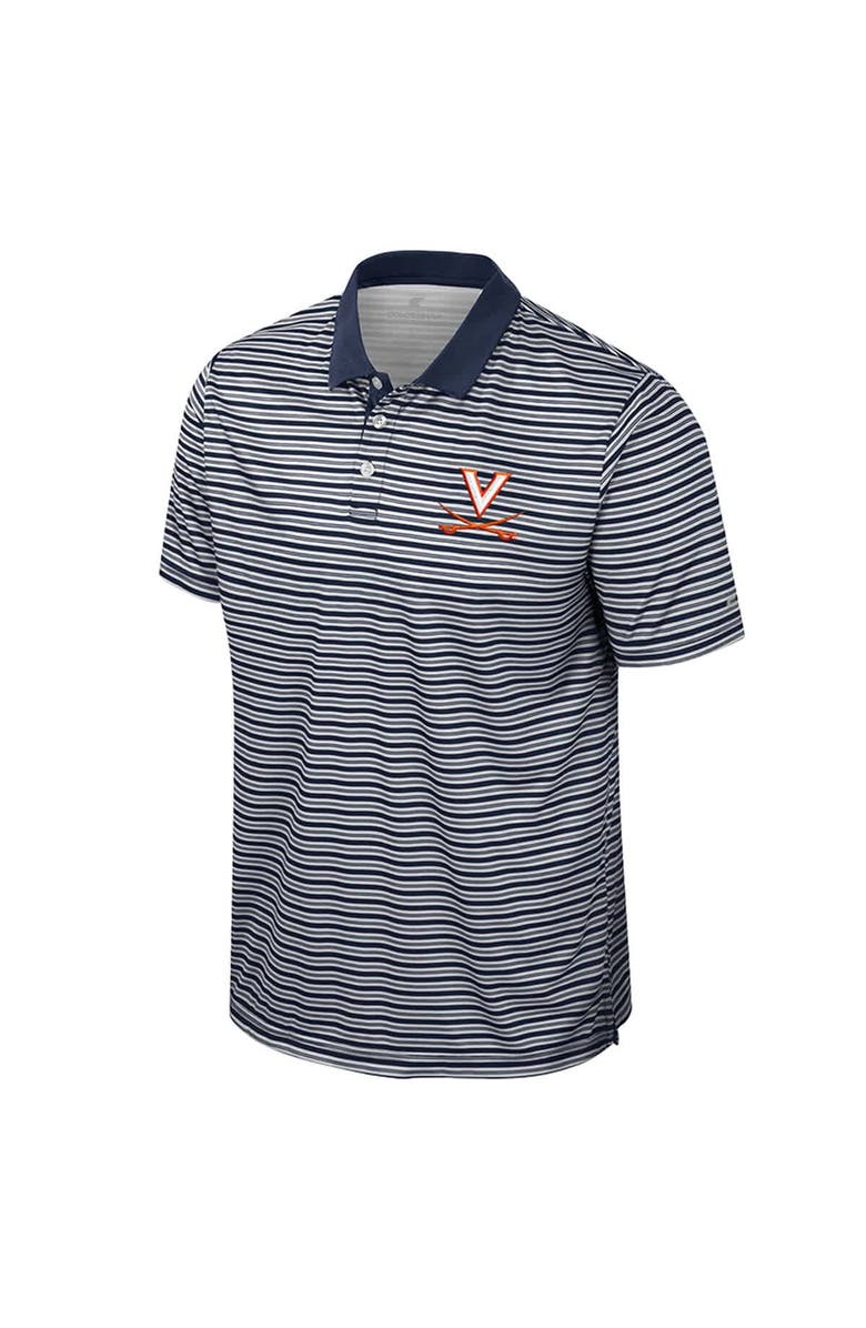 COLOSSEUM Men's Colosseum Navy Virginia Cavaliers Striped Polo, Alternate, color, Navy