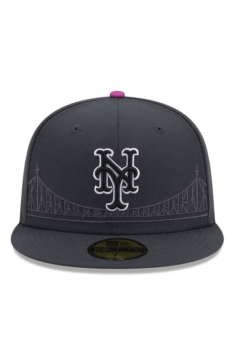 New Era Men's New Era Graphite New York Mets 2024 City Connect 59FIFTY Fitted Hat, Alternate, color, 