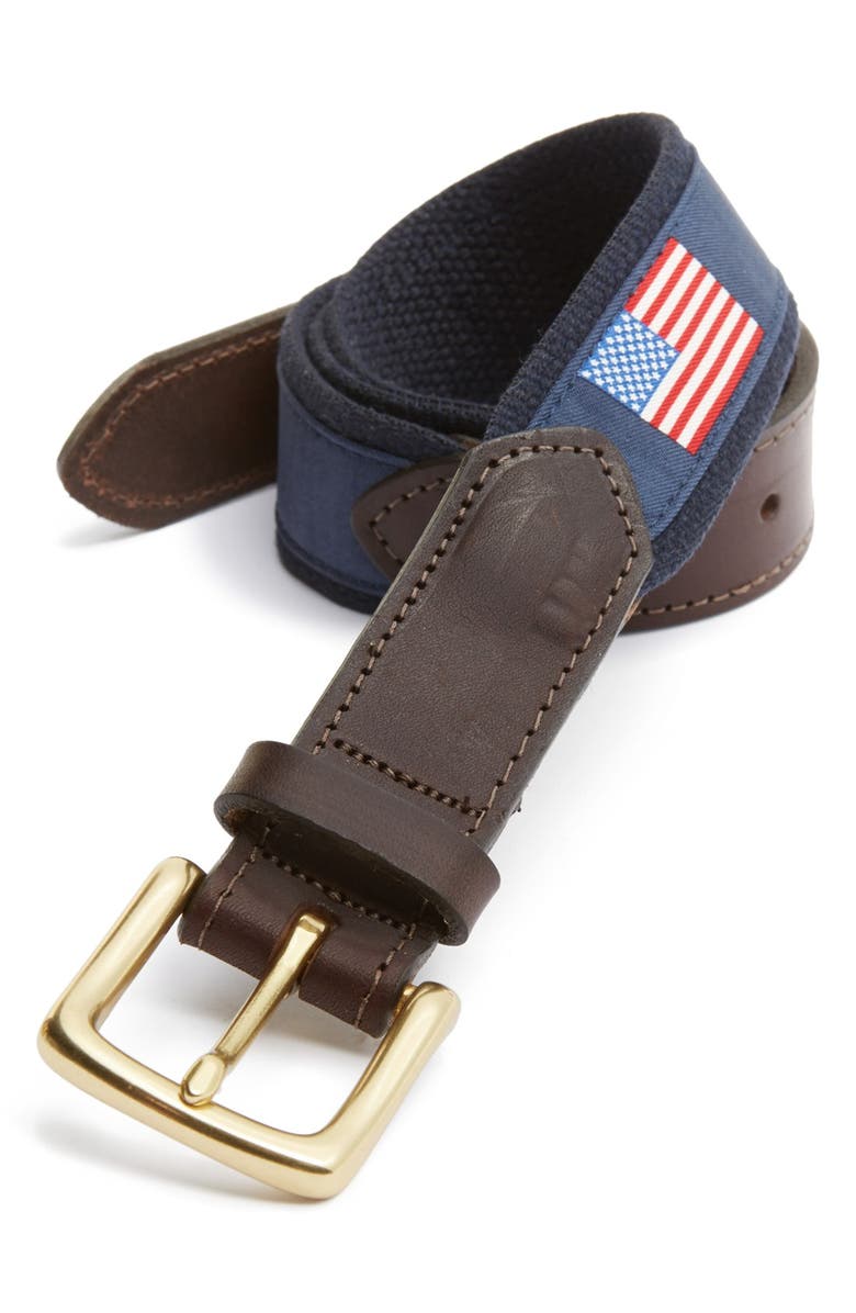 vineyard vines Flags Club Belt, Main, color,