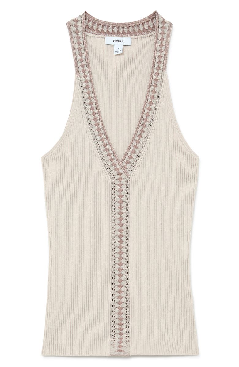 Reiss Nora Rib Tank, Alternate, color, Neutral
