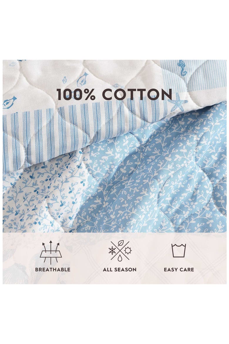 3-Piece Comforter & Sham Quilt Set, Alternate, color, BLUE