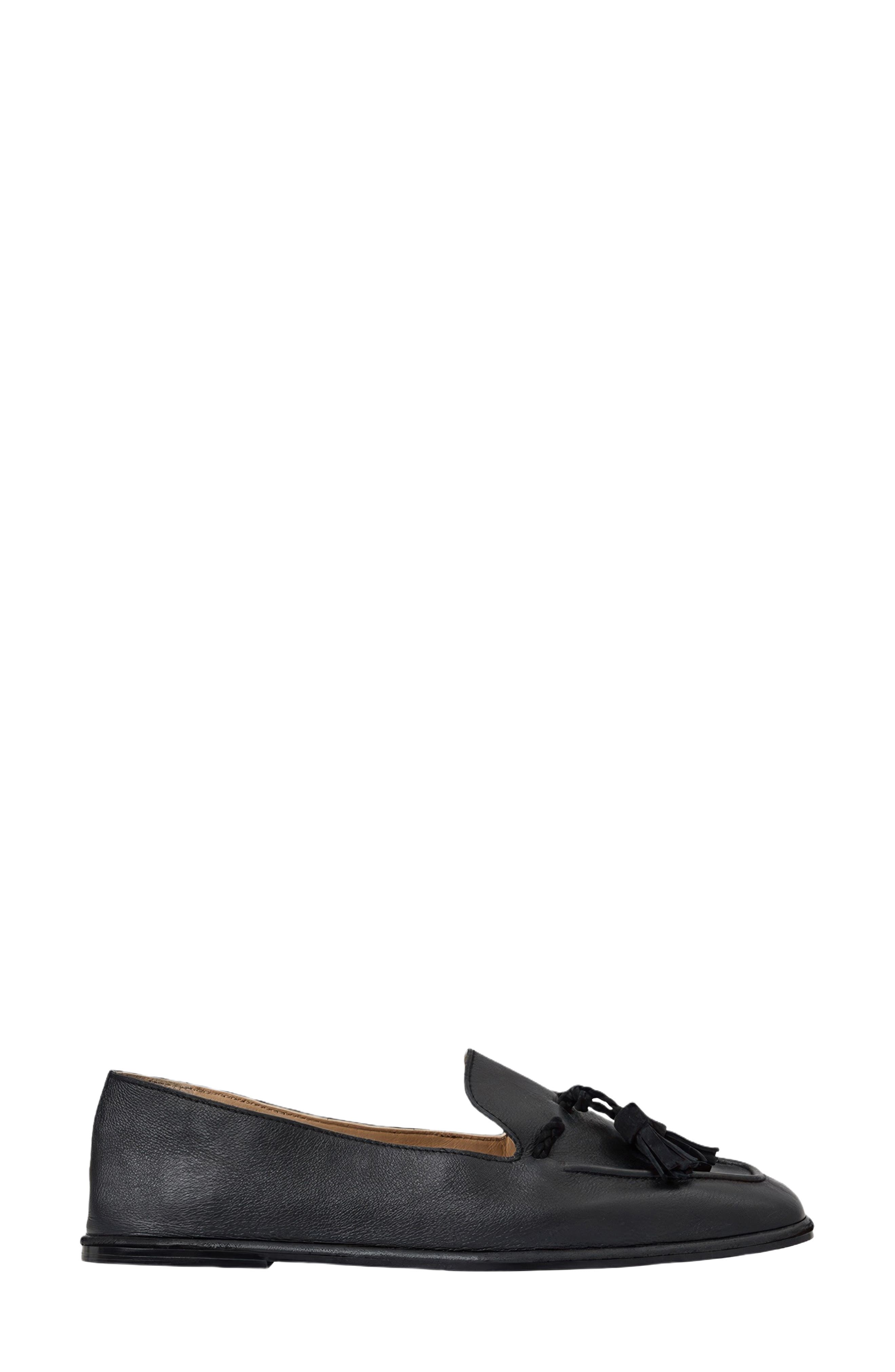 André Assous Pandora Tassel Loafer, Alternate, color, Black