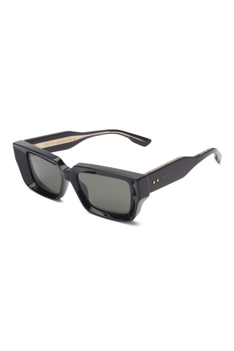 54mm Rectangular Sunglasses, Alternate, color, BLACK BLACK GREY