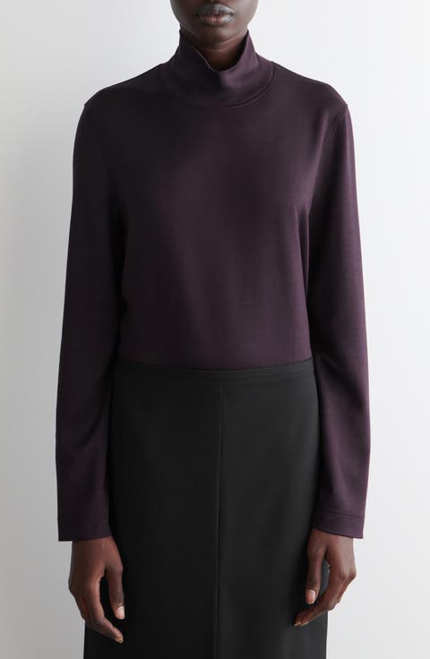 Elmas Mock Neck Long Sleeve Top