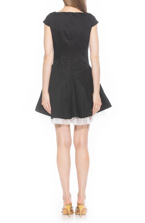 Alexia Admor Aleena Boat Neck Minidress In Black