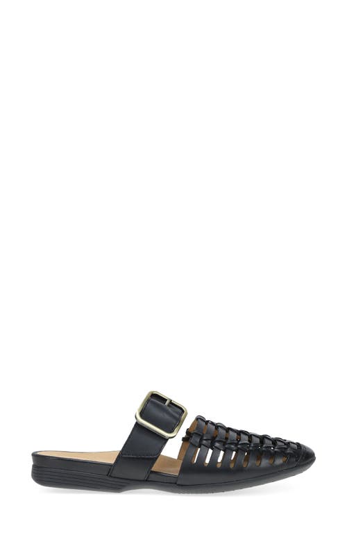 Dansko Leilani Pointed Toe Mule In Black Burnished Nappa