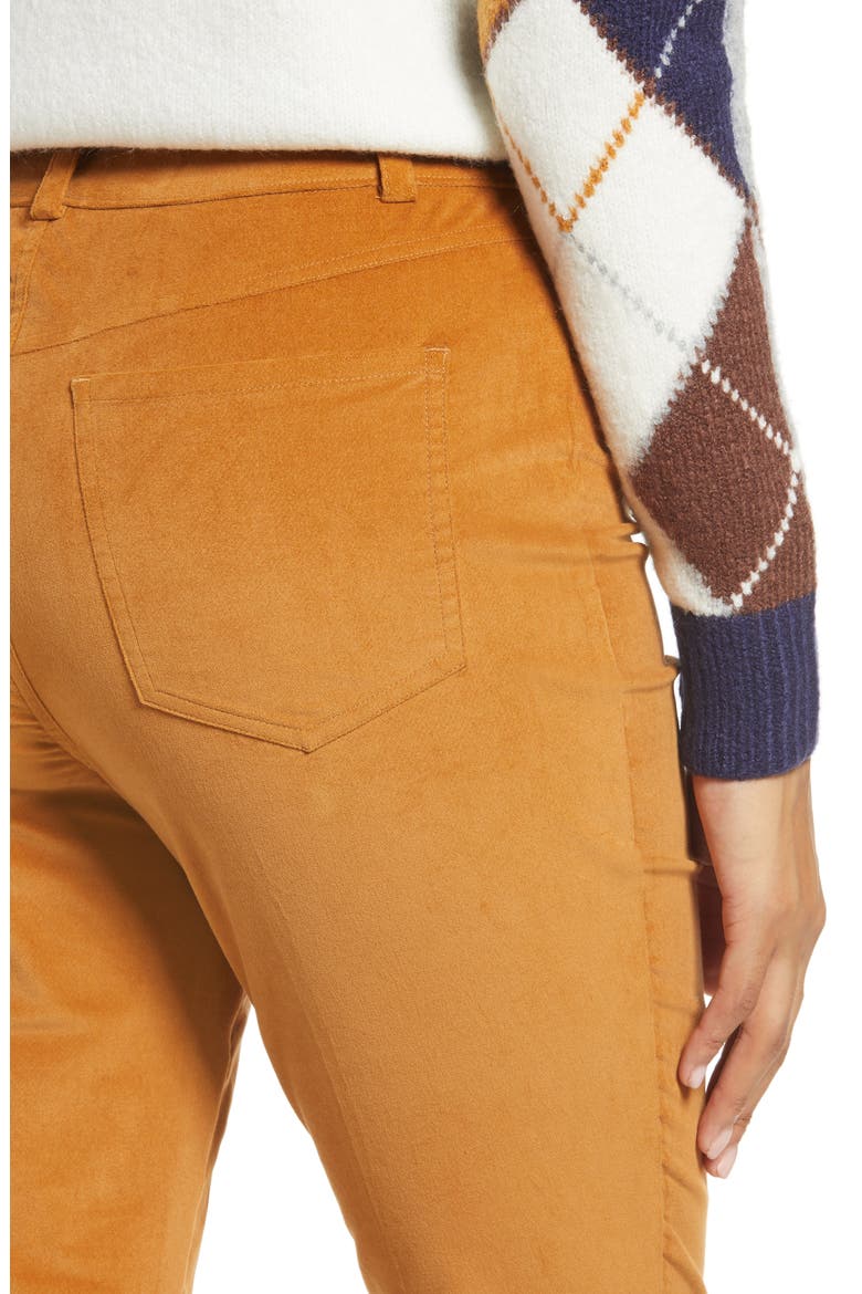 x Atlantic-Pacific Velveteen Kick Flare Pants, Alternate, color, TAN SUGAR