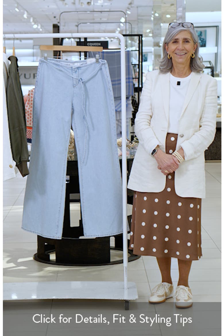 Drawstring Wide Leg Jeans video