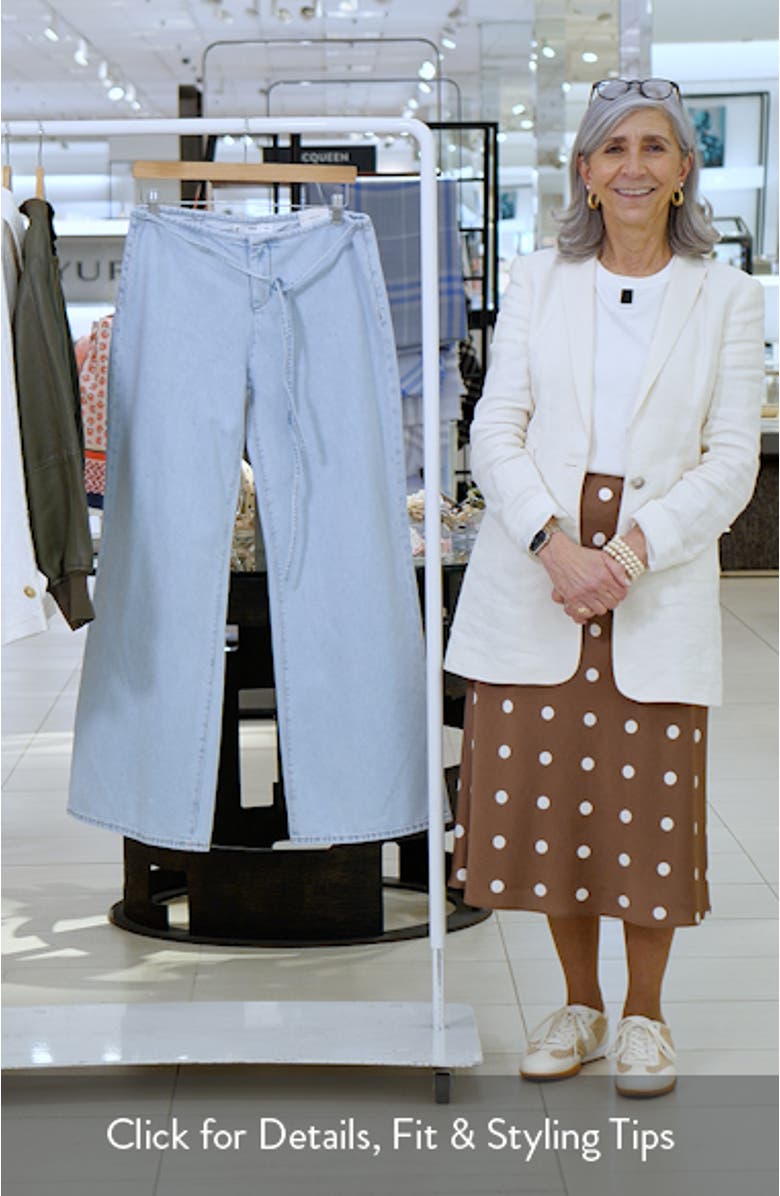 Drawstring Wide Leg Jeans, sales video thumbnail