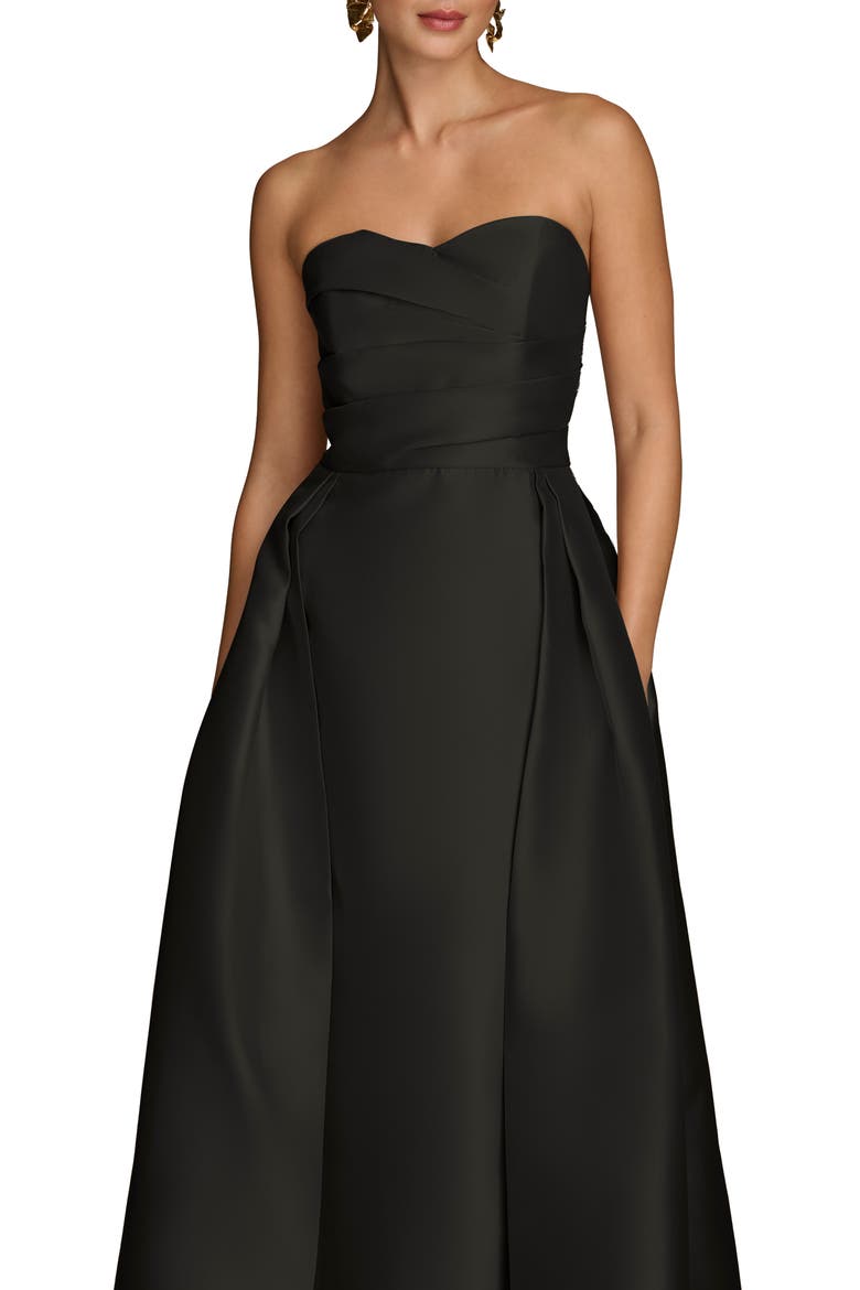 Strapless Gown, Alternate, color, BLACK