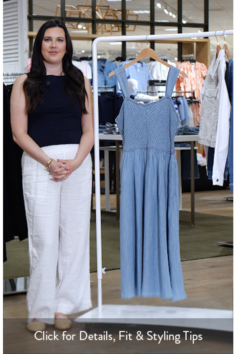 Sarah Smocked Chambray Sundress video