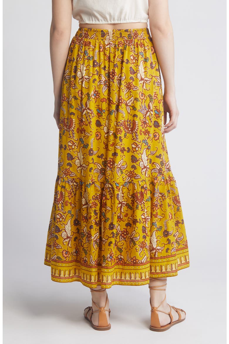 Charlene Mixed Print Organic Cotton Voile Maxi Skirt, Alternate, color, EVORA PRINT
