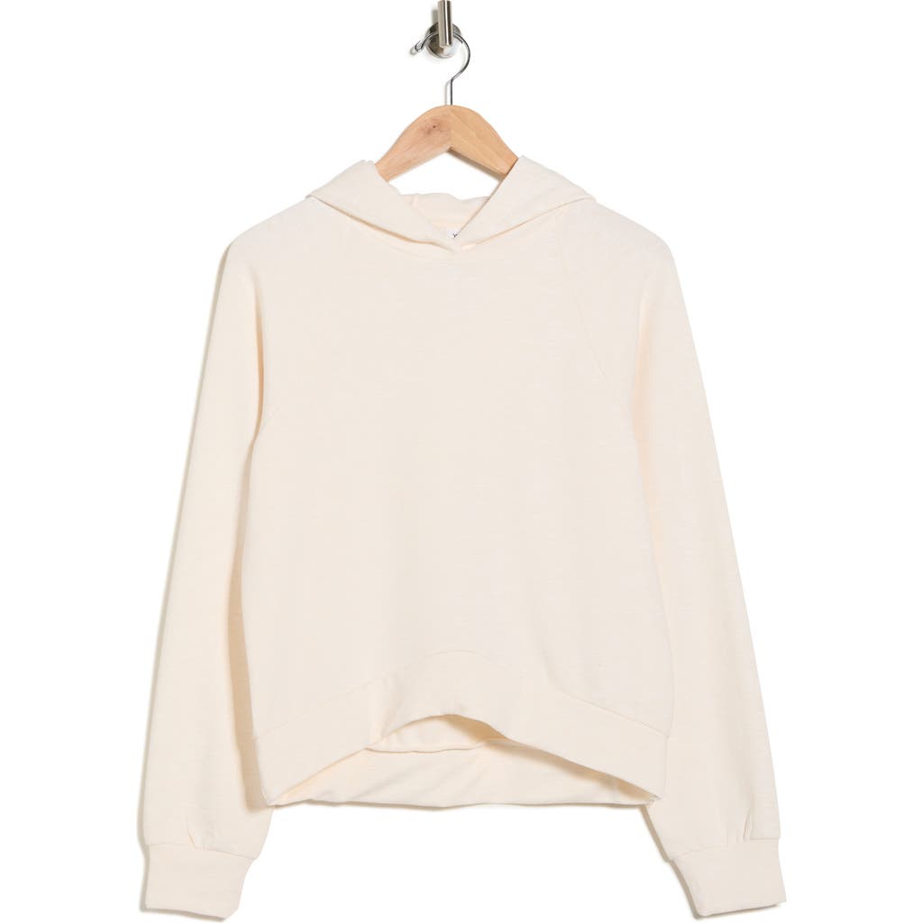Yogalicious Moxy Brushed French Terry Crop Hoodie In Neutral