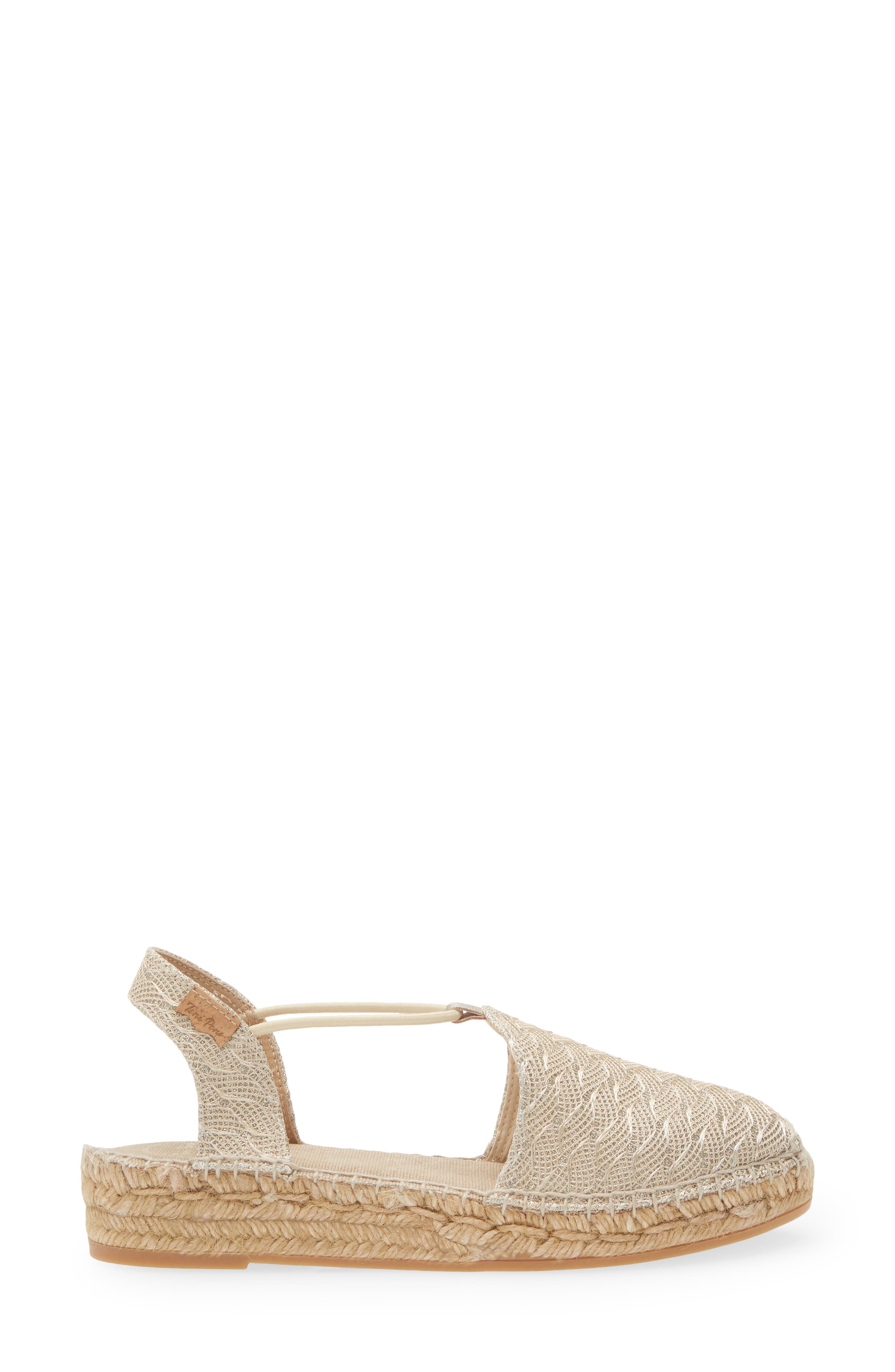 Nerea Espadrille Flat, Alternate, color, PLATINUM