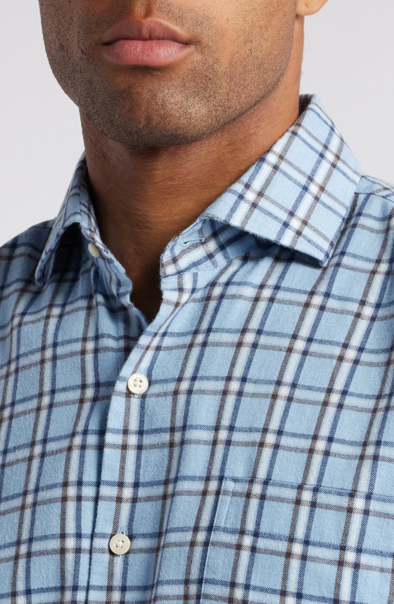 Peter Millar Nelson Crown Crafted Lightweight Stretch Flannel Button-Up Shirt, Alternate, color, 