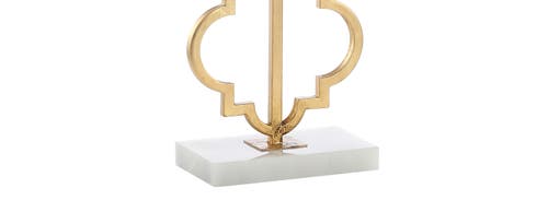Jonathan Y Selina Iron Ogee Trellis Modern Led Table Lamp In Gold Leaf