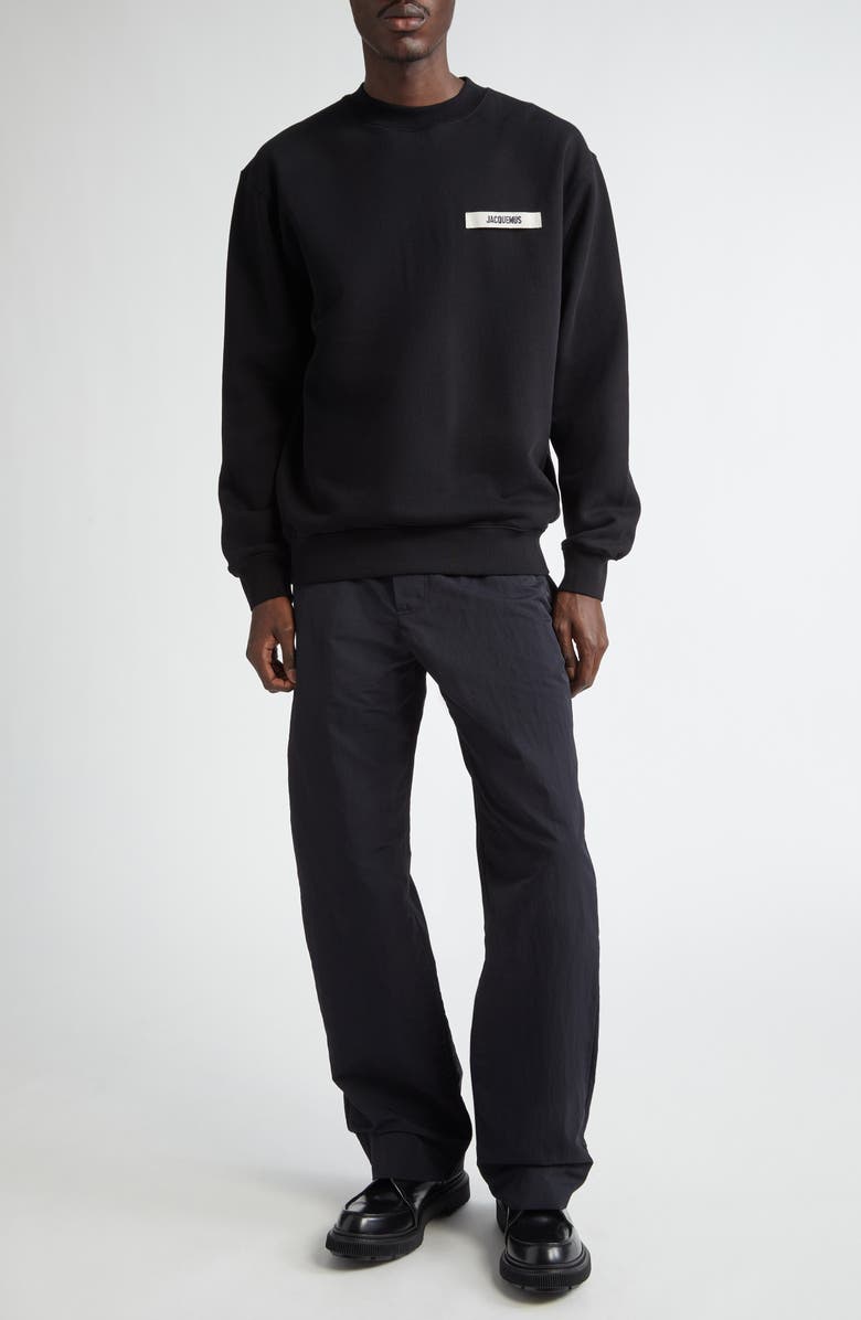 Jacquemus Le Sweatshirt Gros Grain Crewneck Sweatshirt, Alternate, color, 