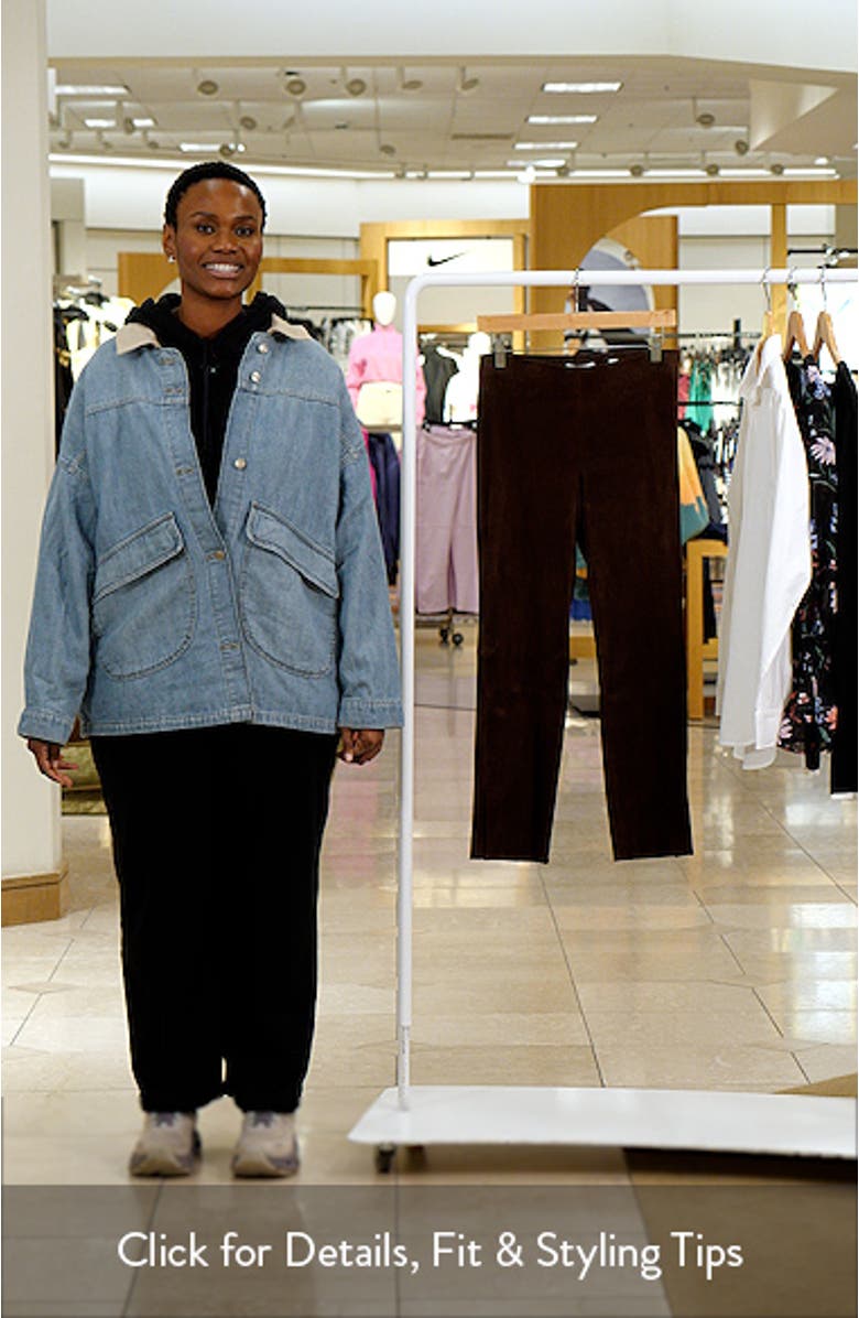 Suede Split Hem Crop Pants, sales video thumbnail