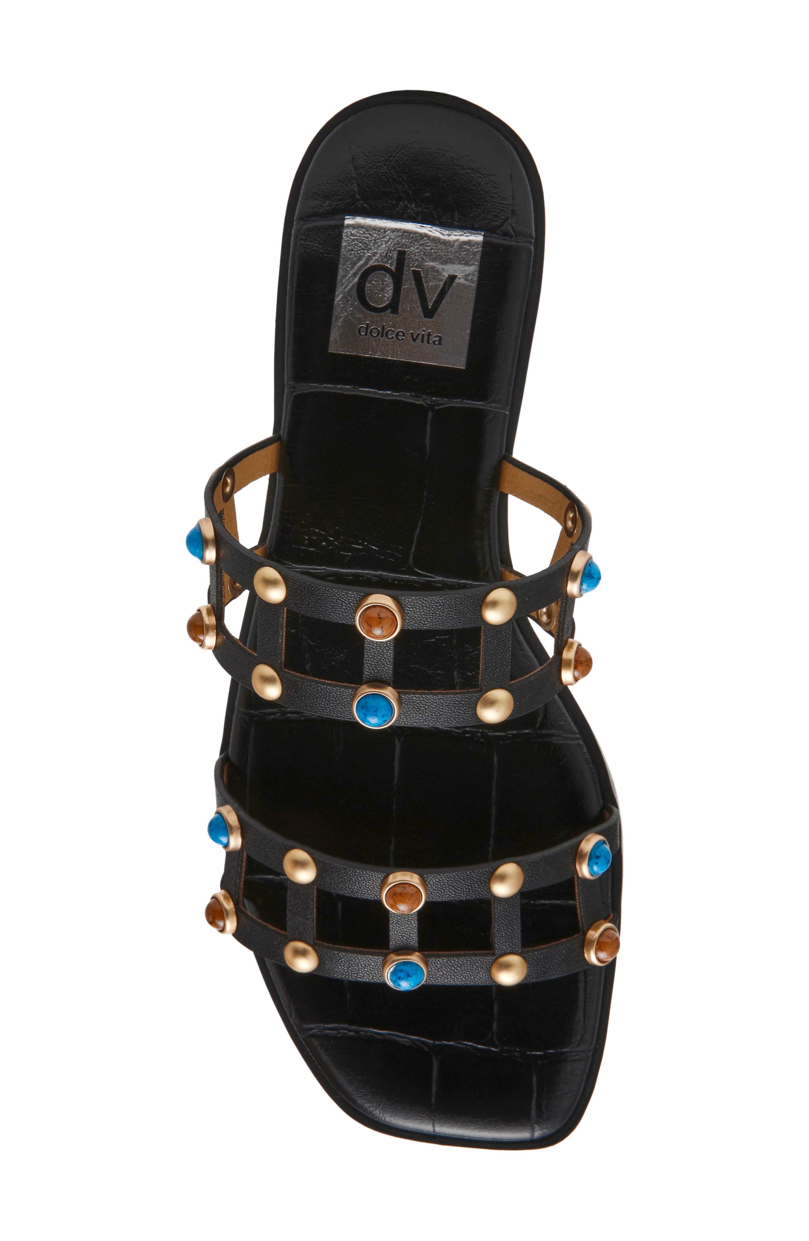 DV by Dolce Vita Marcy Embellished Sandal, Alternate, color, Black Multi