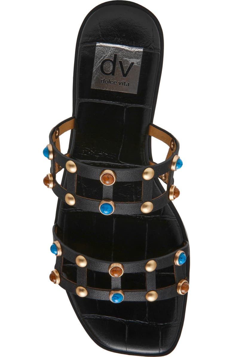 DV by Dolce Vita Marcy Embellished Sandal, Alternate, color, Black Multi