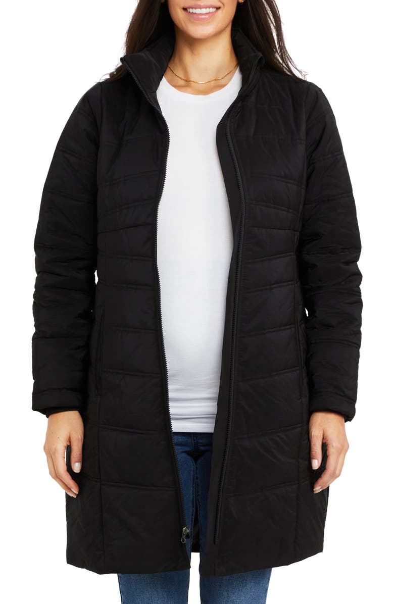 MOTHERHOOD MATERNITY Core Maternity Puffer Jacket, Main, color, 