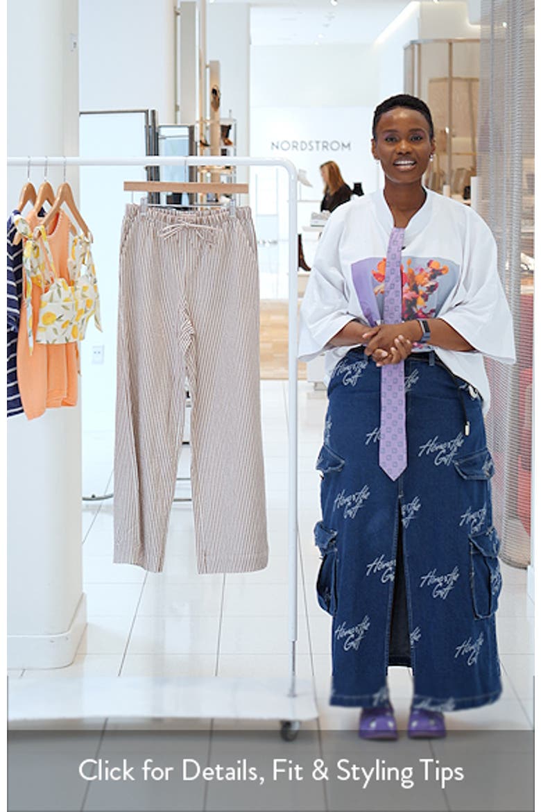 Josie Stripe Seersucker Drawstring Pants (Women) | Nordstrom