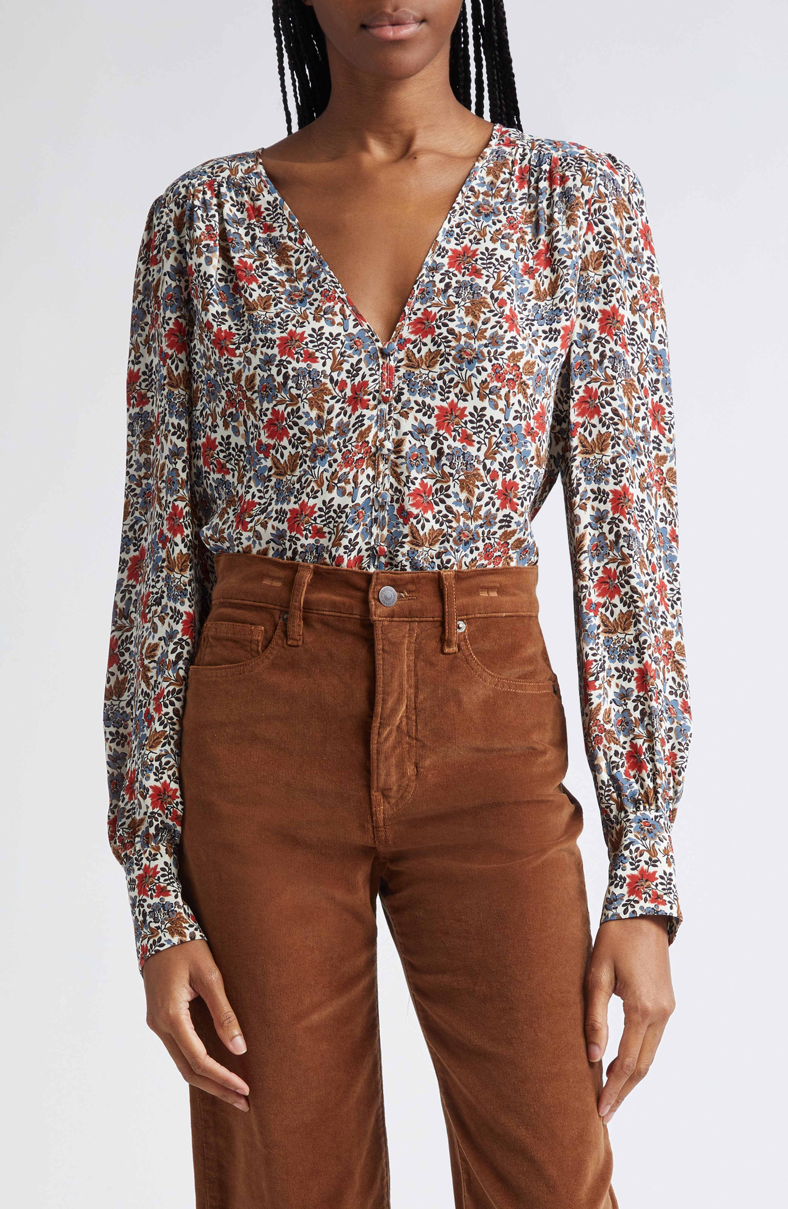 Veronica Beard Sura Floral Shirt
