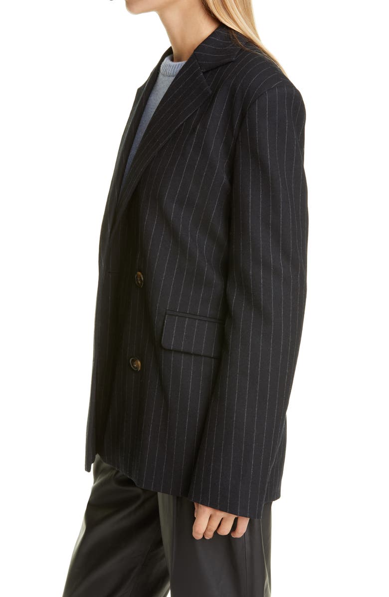 LOULOU DE SAISON Loulou Studio Oversized Double Breasted Stretch Wool Blazer, Alternate, color, 