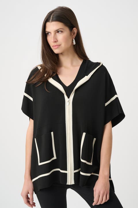 Dry Viscose Hooded Boxy Jacket