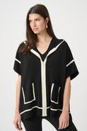 Joseph Ribkoff Dry Viscose Hooded Boxy Jacket