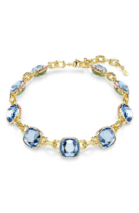 Chroma Twist Crystal Station Collar Necklace