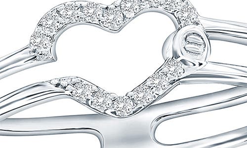 Simona Open Heart Cubic Zirconia Ring