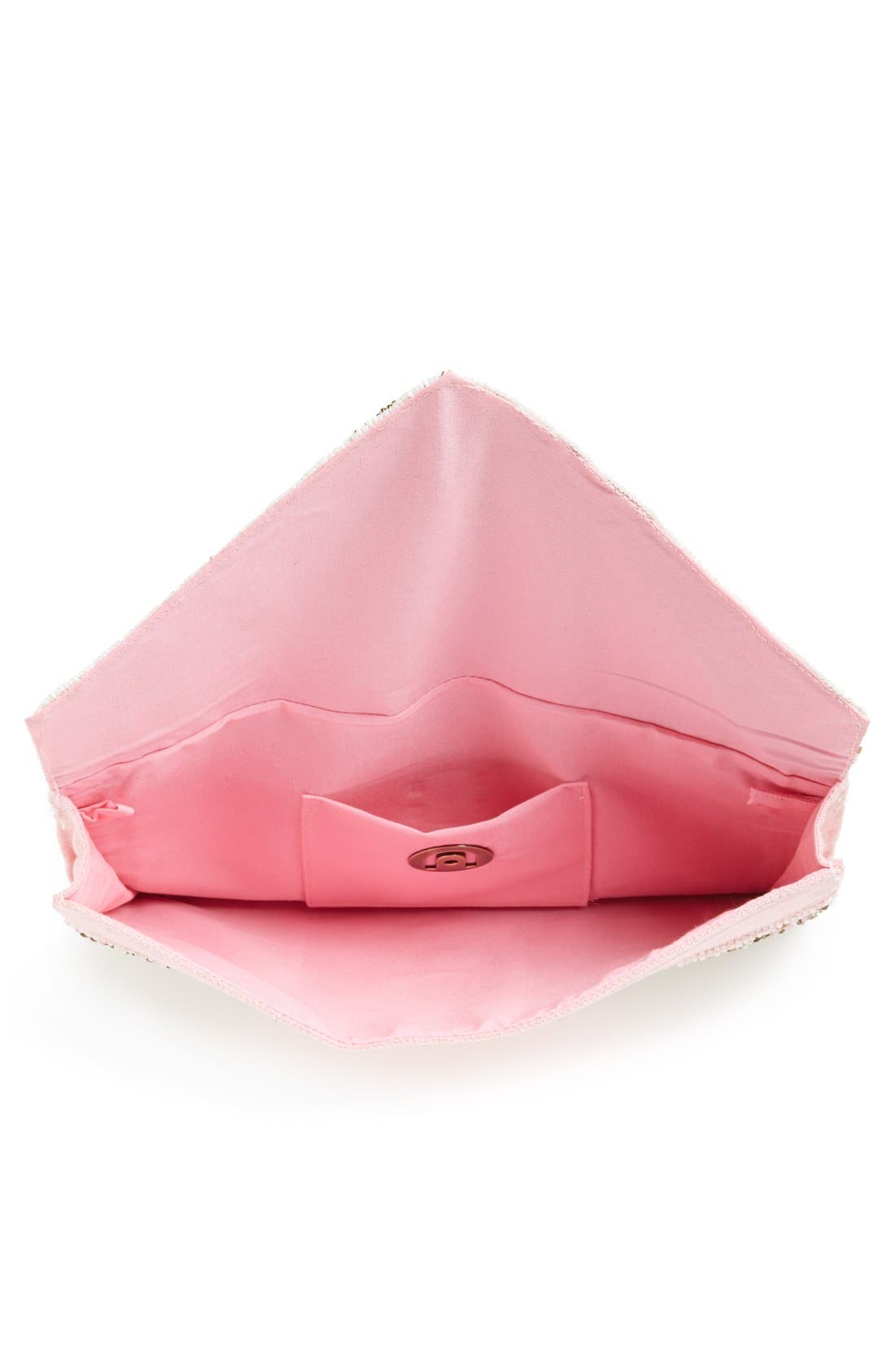 Geo Beaded Envelope Clutch, Alternate, color, PINK MULTI