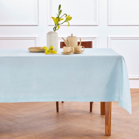 Linen Tablecloth for Dining Table, Holiday and Everyday Table Decor - Fete