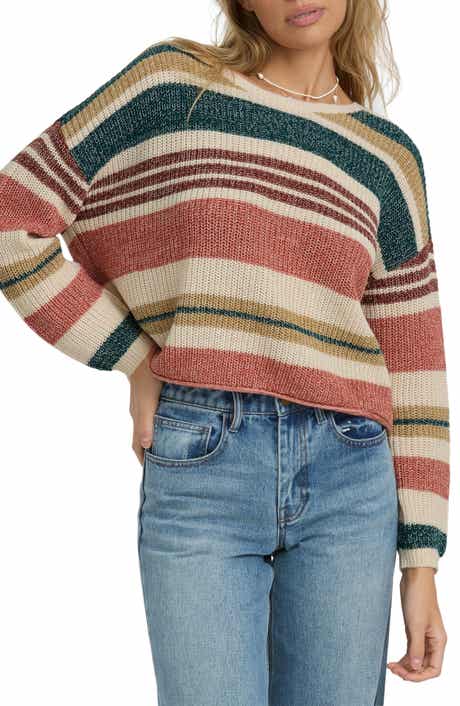 Billabong Lit Light Stripe Cotton Blend Sweater