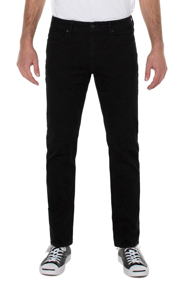 Liverpool Los Angeles Kingston Modern Straight Leg Jeans, Main, color, Jet Black