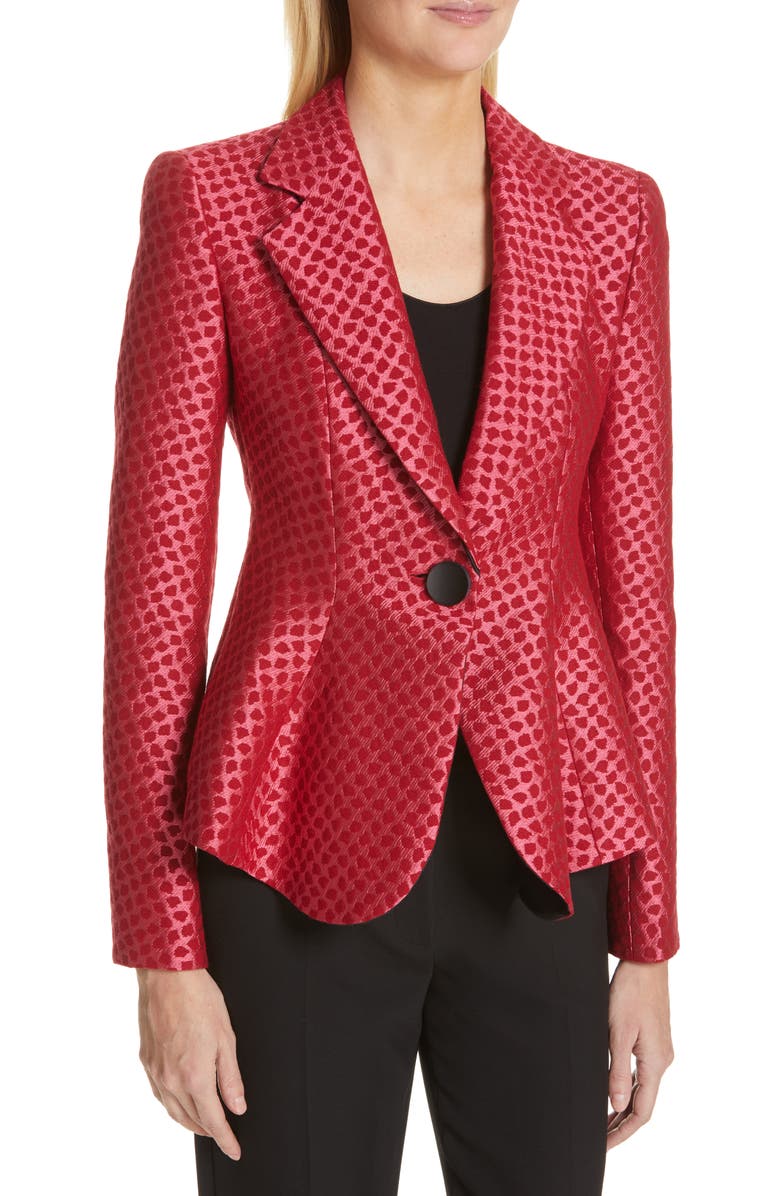 Emporio Armani Animal Jacquard Blazer, Main, color, 