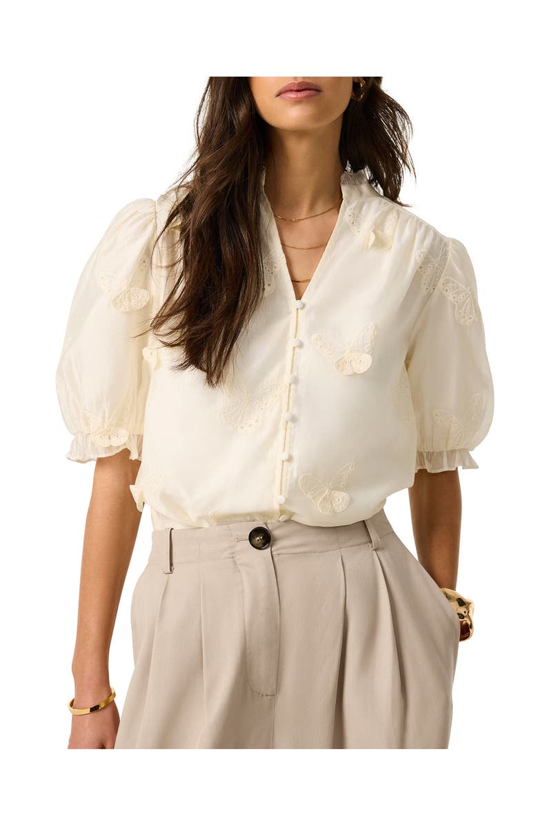 MINT VELVET Butterfly Detail Blouse, Main, color, White