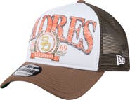 New Era Men's New Era  Brown San Diego Padres Distressed 9FORTY A-Frame Adjustable Trucker Hat