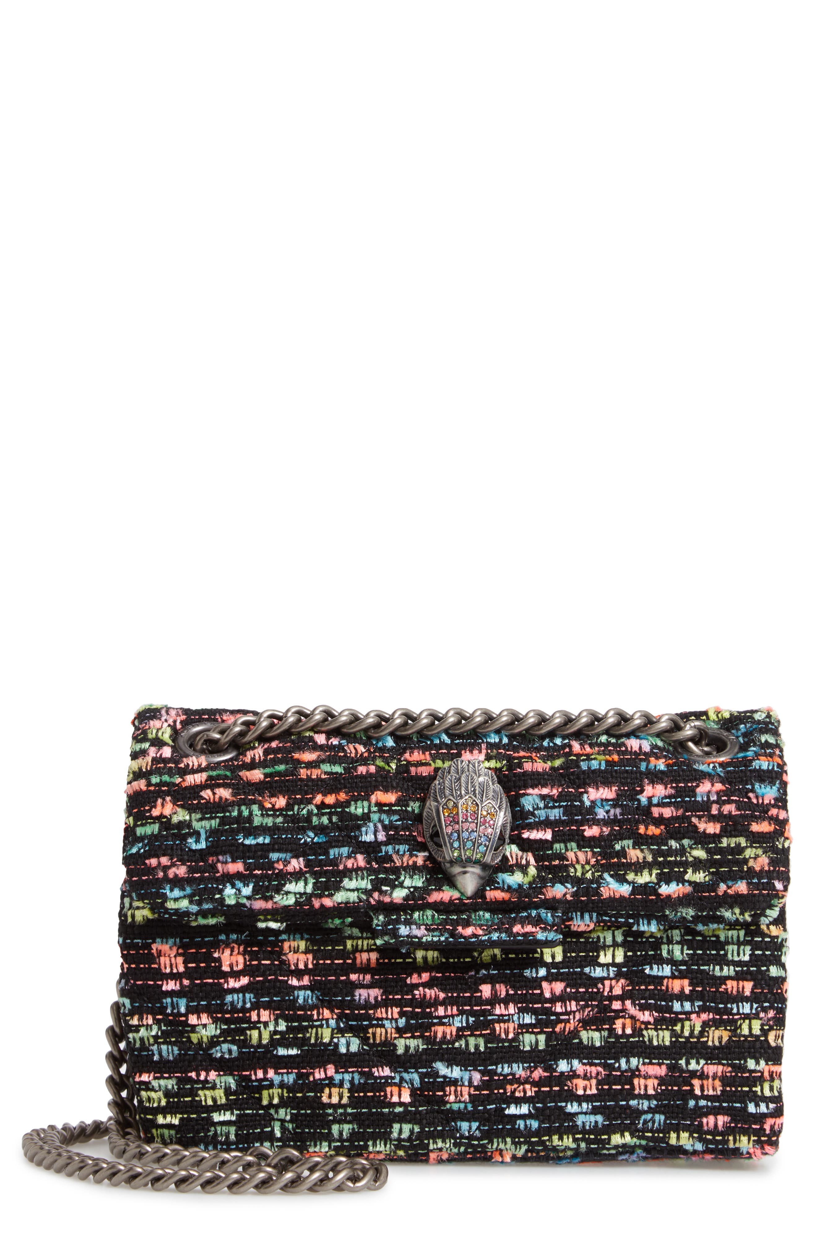 Kurt Geiger London Mini Kensington-X Tweed Shoulder Bag, Main, color, 