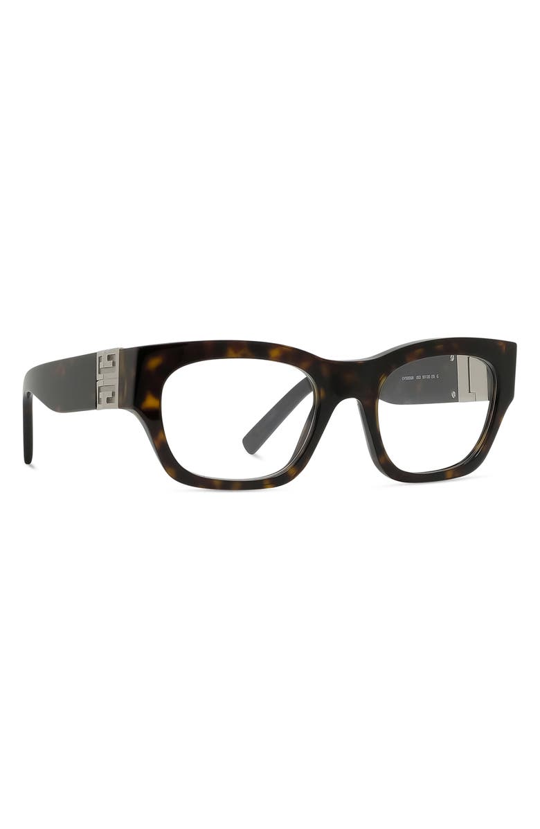 Givenchy 4G 52mm Square Optical Glasses, Alternate, color, Blonde Havana