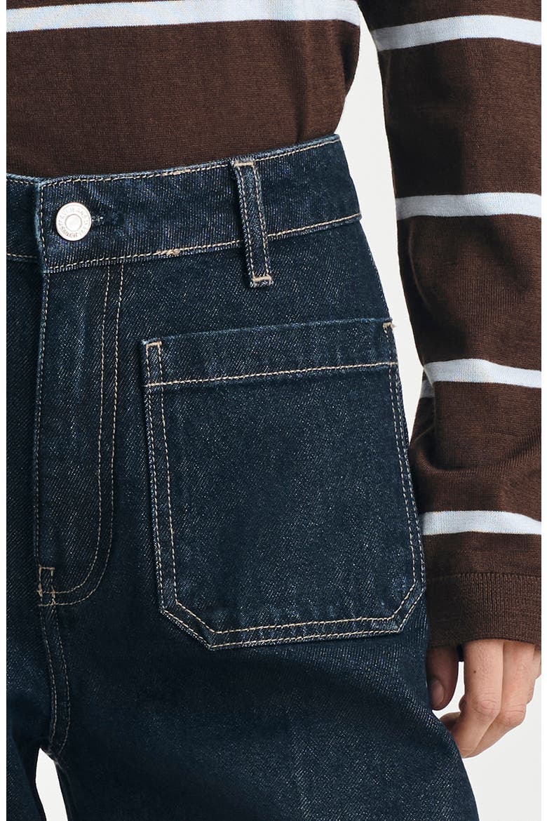 Christine Patch Pocket Wide Leg Jeans, Alternate, color, RINSE CLASSIC DENIM