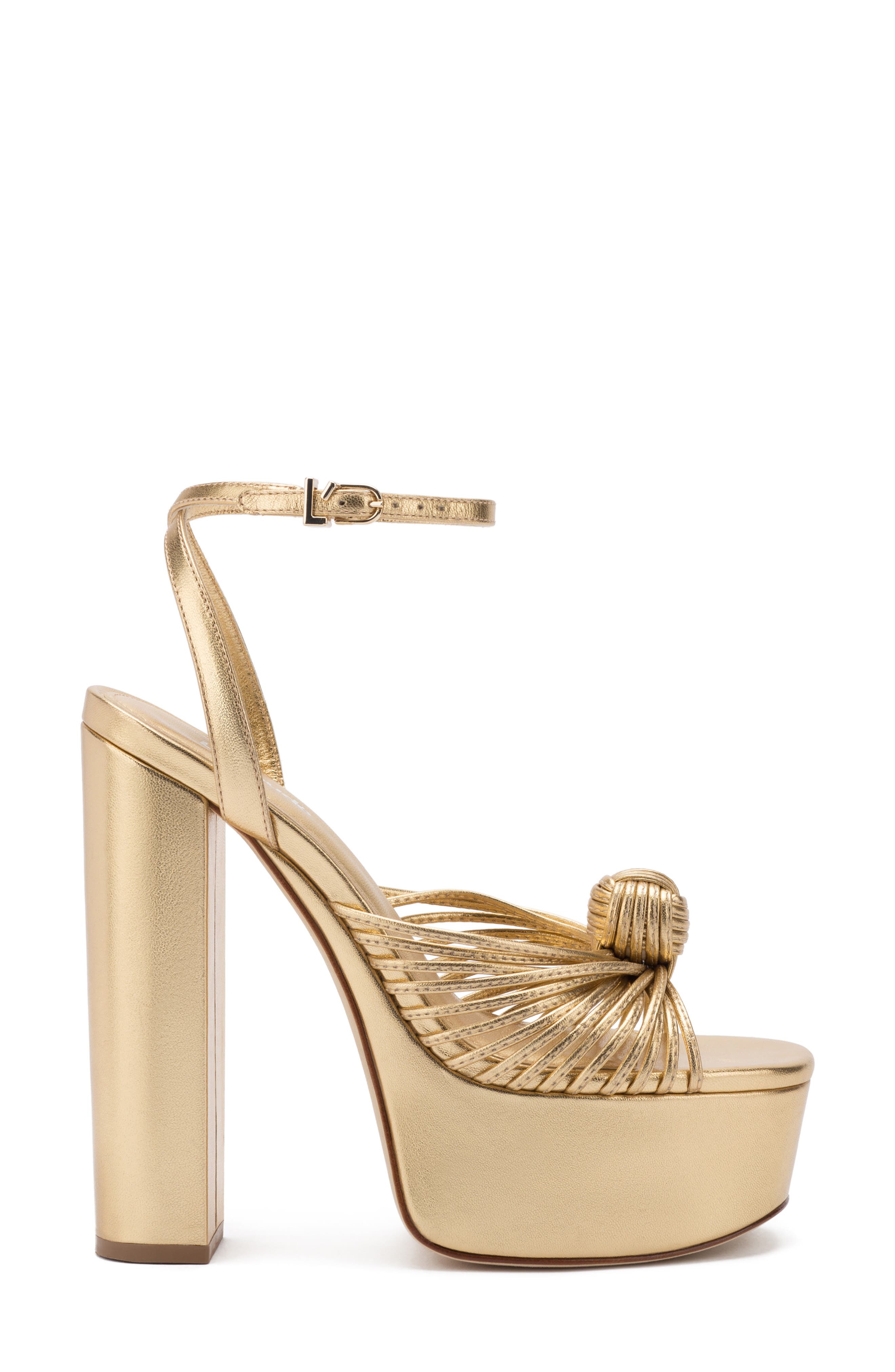 Valerie Ankle Strap Platform Sandal, Alternate, color, GOLD