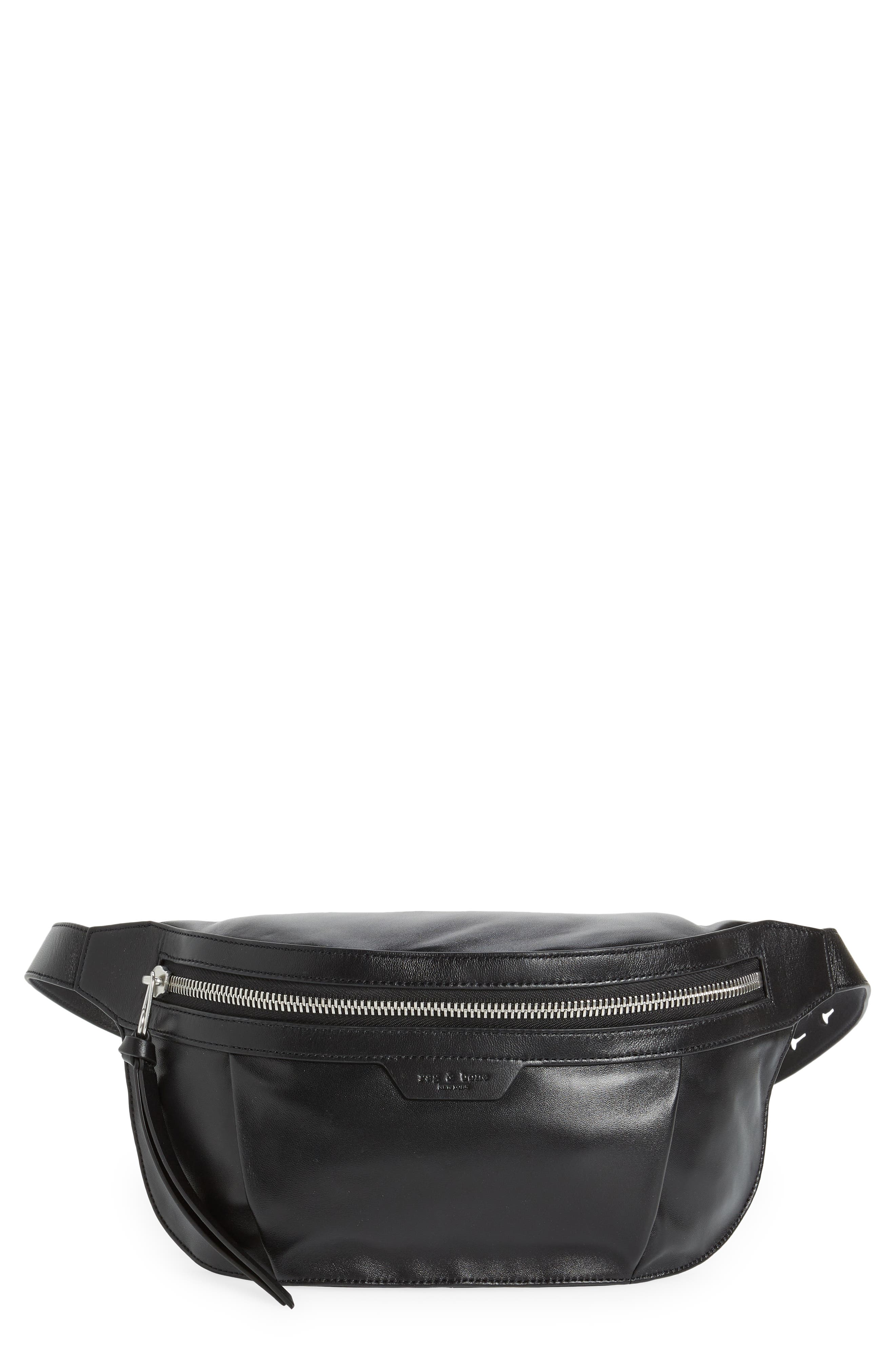 rag & bone Commuter Leather Belt Bag, Main, color, 