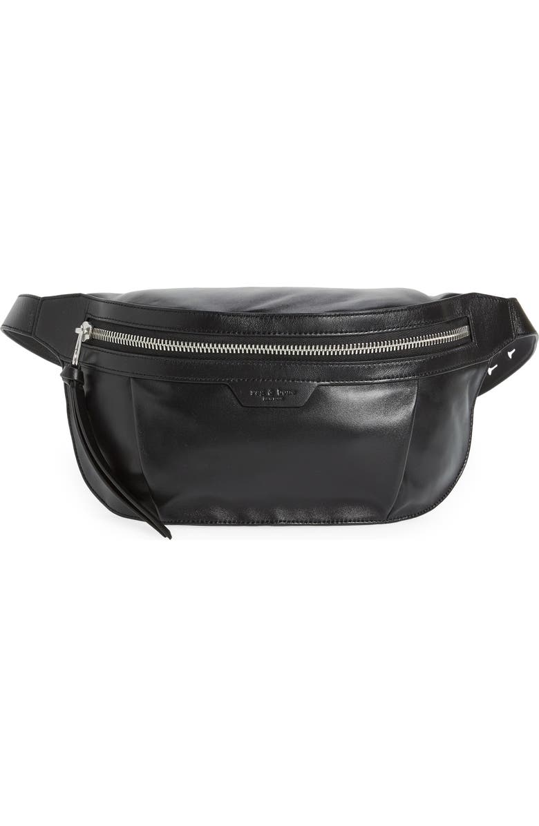 rag & bone Commuter Leather Belt Bag, Main, color,