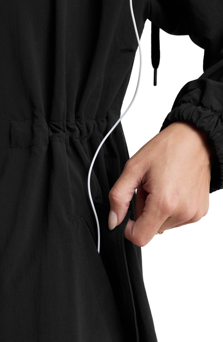 Beyond Yoga En Route Long Hooded Jacket, Alternate, color, Black