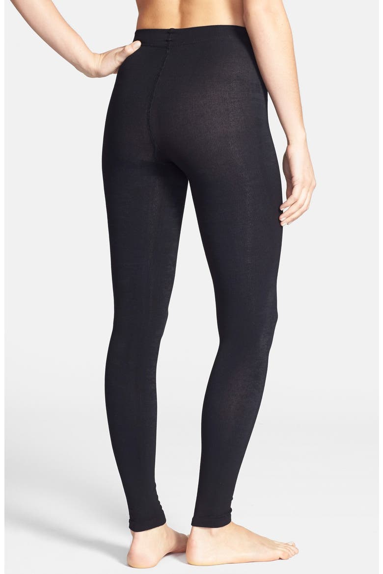 Donna Karan 'Luxe Layer' Leggings, Alternate, color, BLACK