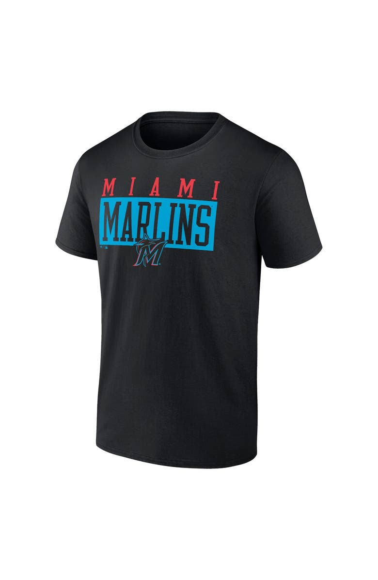 FANATICS Men's Fanatics Black Miami Marlins Hard To Beat T-Shirt, Alternate, color, 