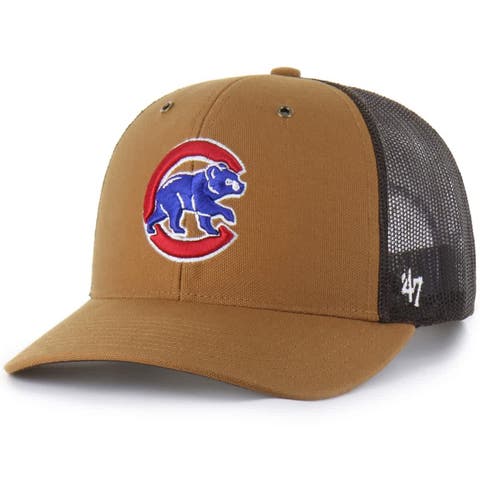 Men's Carhartt x '47  Brown Chicago Cubs Trucker Adjustable Hat